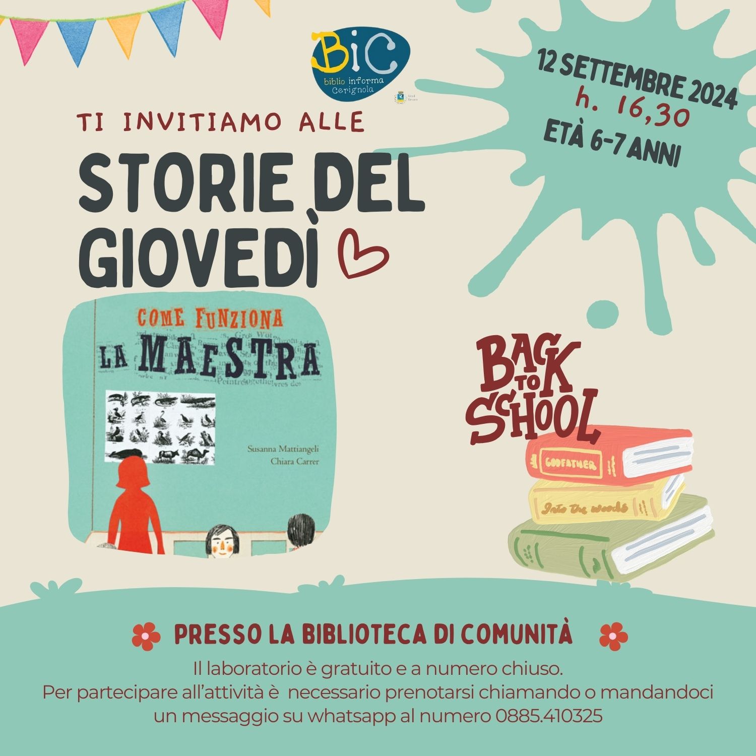 Manifesto le storie del giovedì fascia 6-7 anni