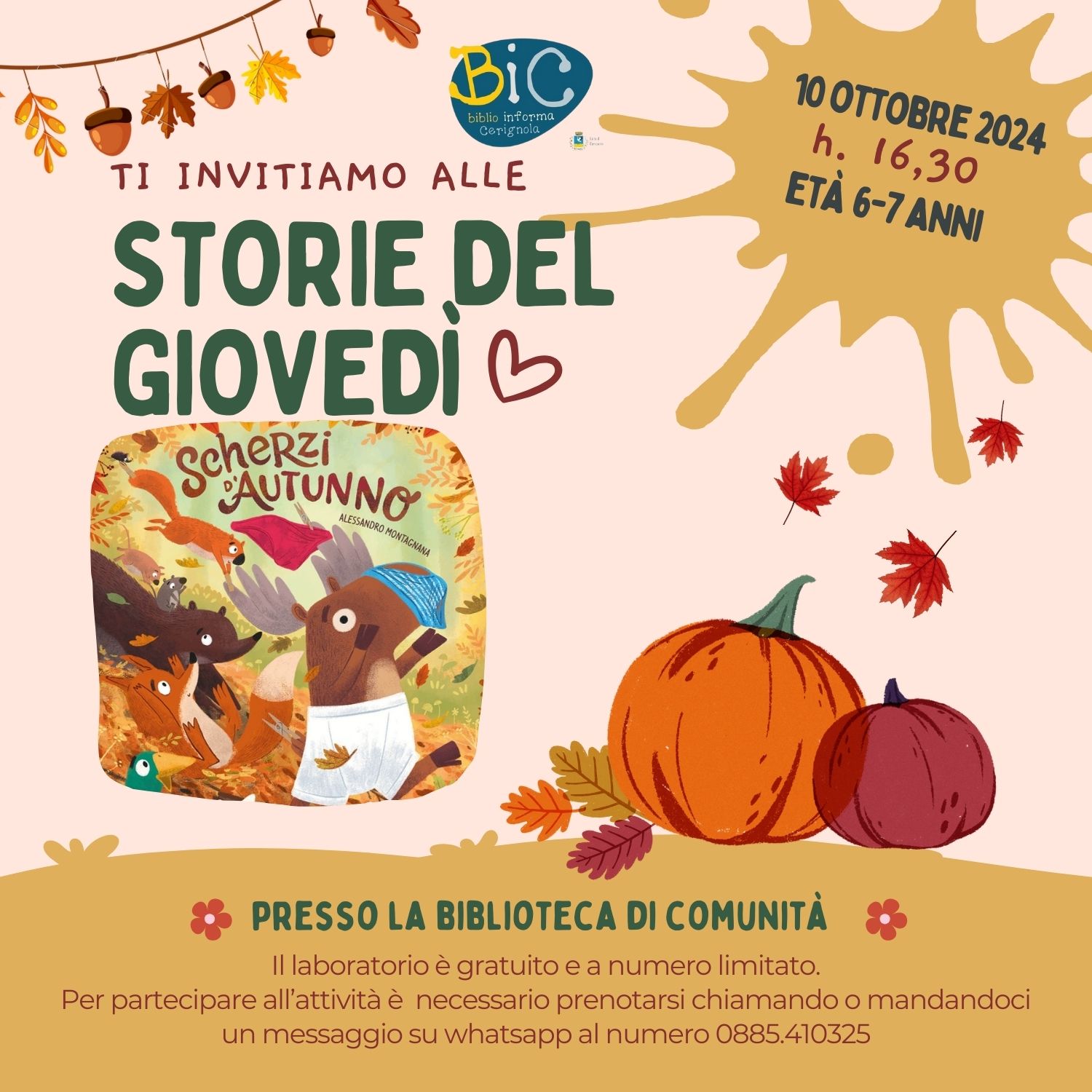 Manifesto le storie del giovedì fascia 6-7 anni